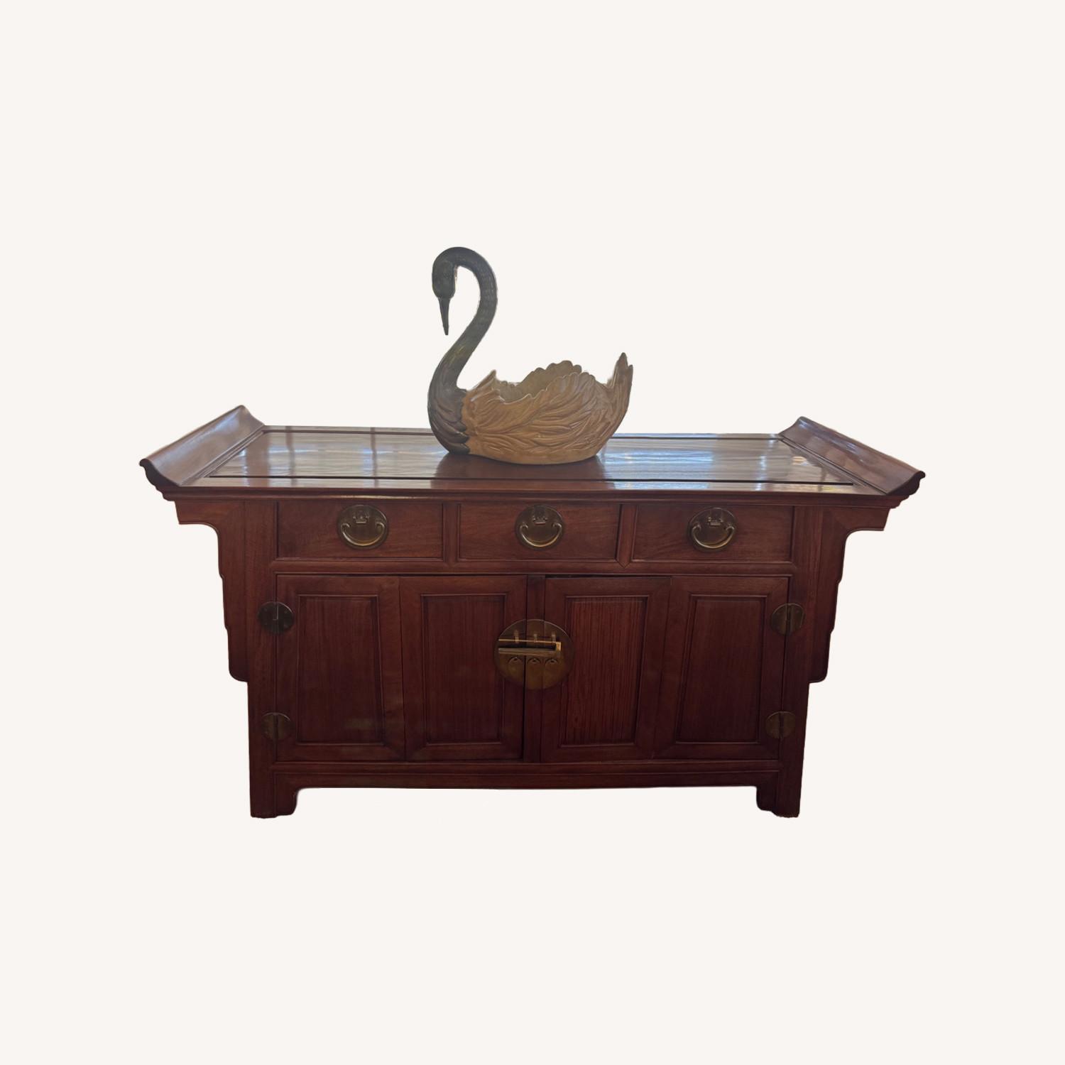 Dark Brown Wood Sideboard - image-0