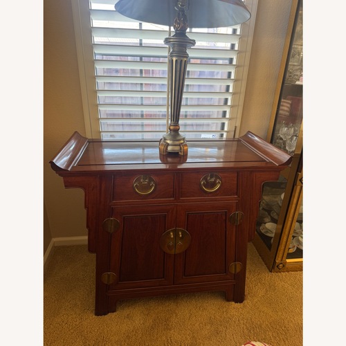 Used Dark Brown Wood Sideboard for sale on AptDeco
