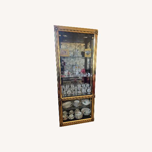 Used Glass Displace Showcase Gold  & Glass Wall Unit for sale on AptDeco