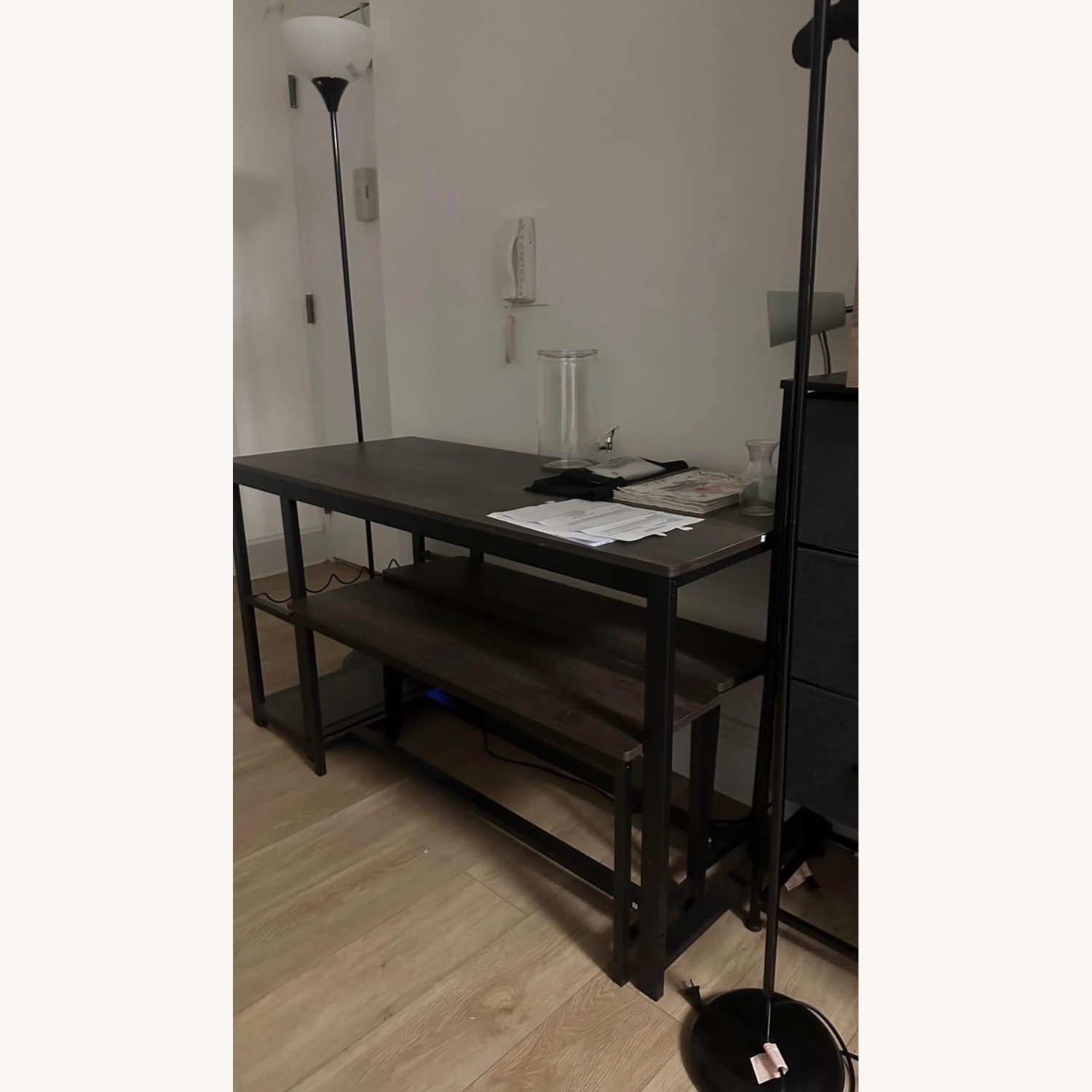 Wayfair Dark Brown Wood Desk - image-1