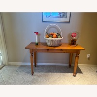 Light Brown Wood Side Table 