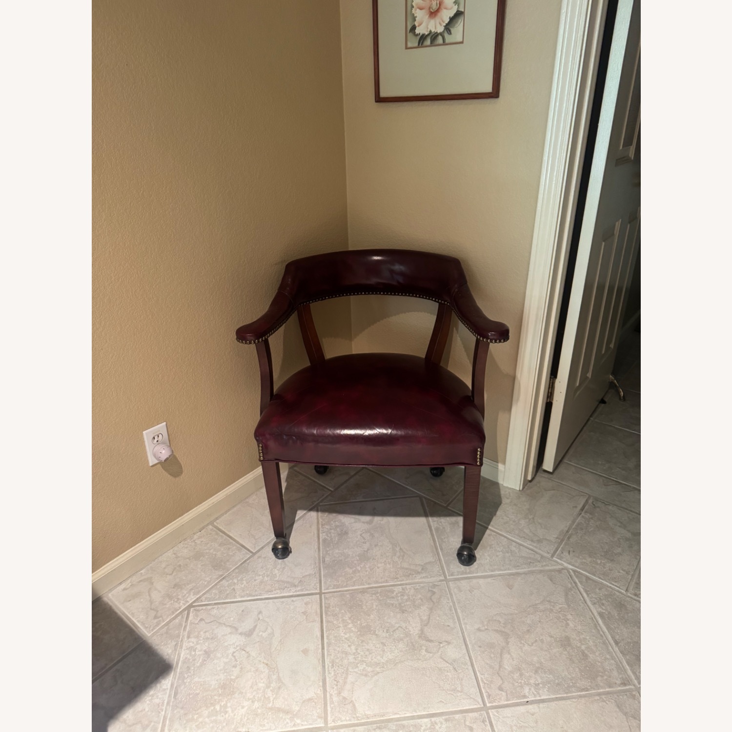 Light Brown Wood Side Table  - image-1