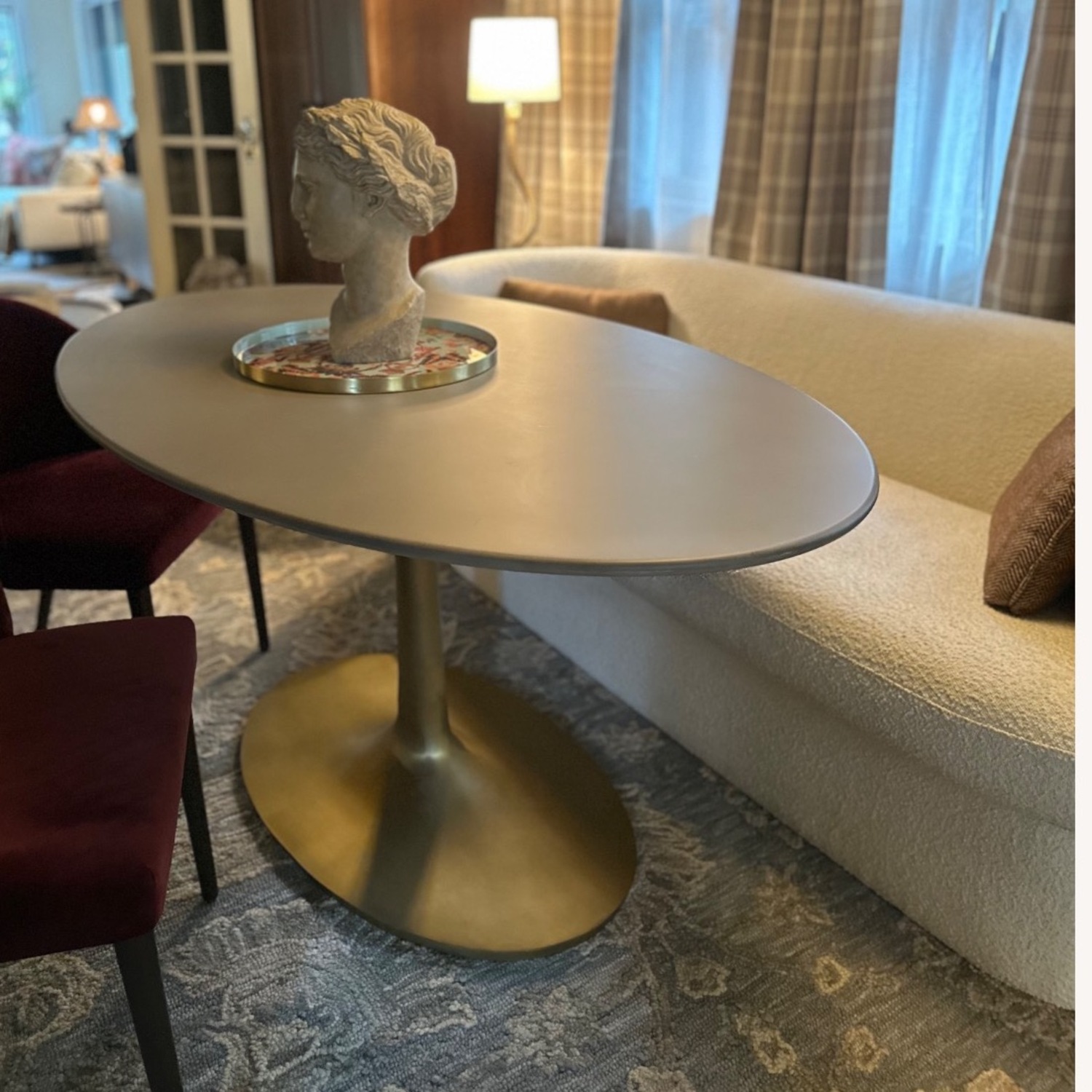 Crate & Barrel Concrete Dining Table - image-4