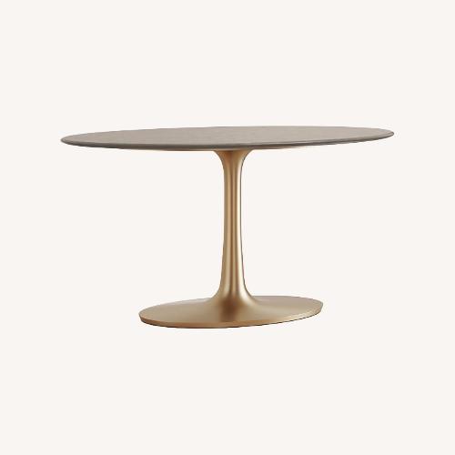 Used Crate & Barrel Concrete Dining Table for sale on AptDeco