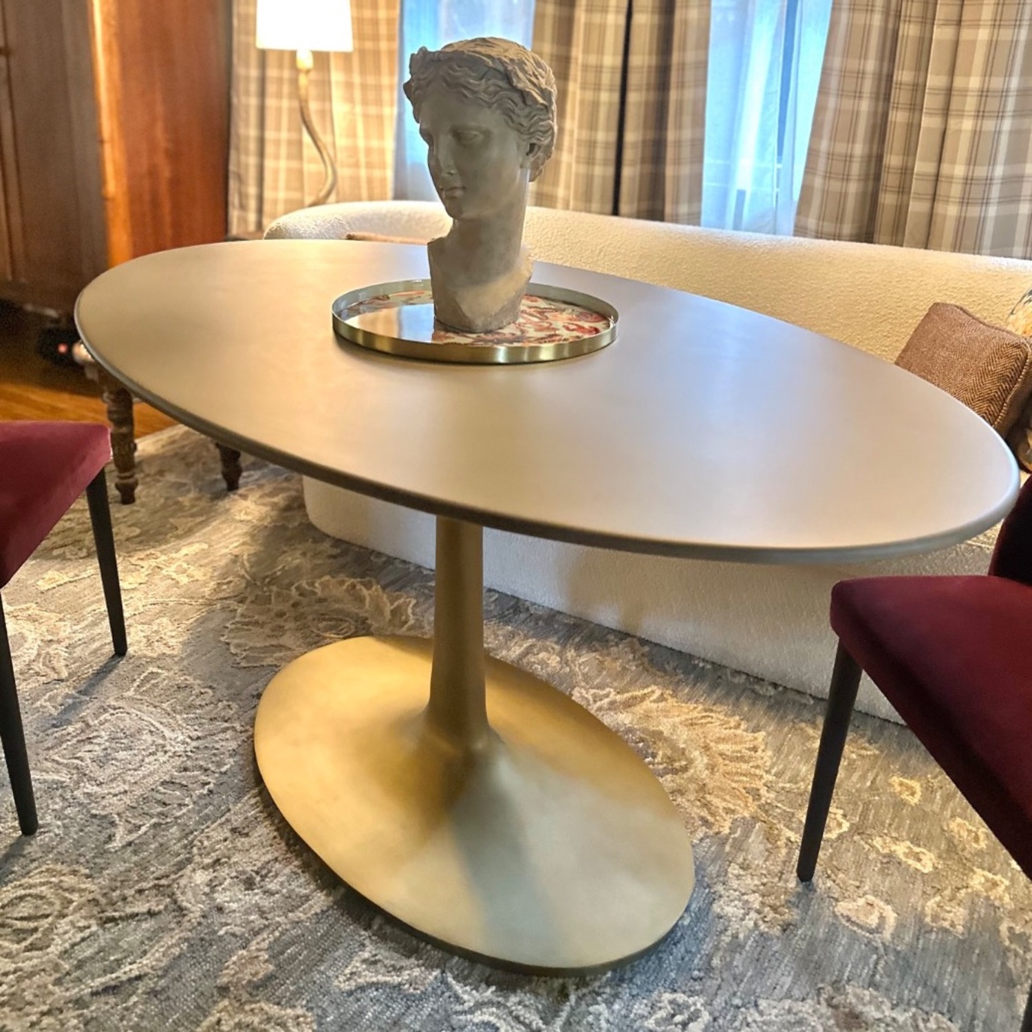 Crate & Barrel Concrete Dining Table - image-2