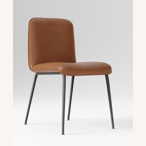Used West Elm Dark Brown Leather Dining Chair for sale on AptDeco