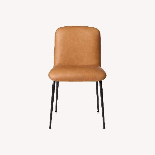 Used West Elm Dark Brown Leather Dining Chair for sale on AptDeco