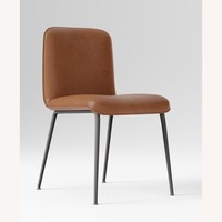 West Elm Dark Brown Leather Dining Chair