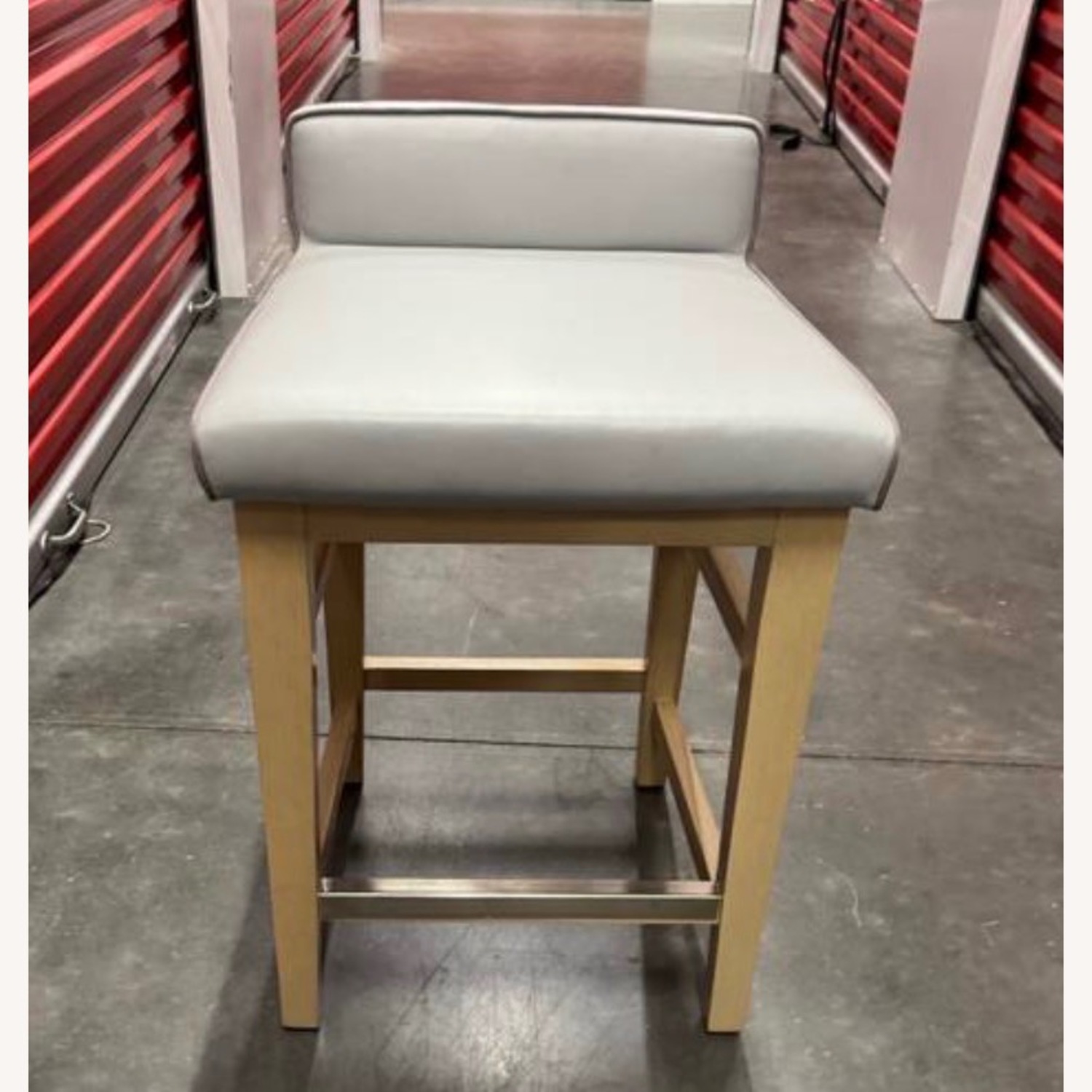 American Furniture Classic Light Gray Leather Office Chairs - image-7