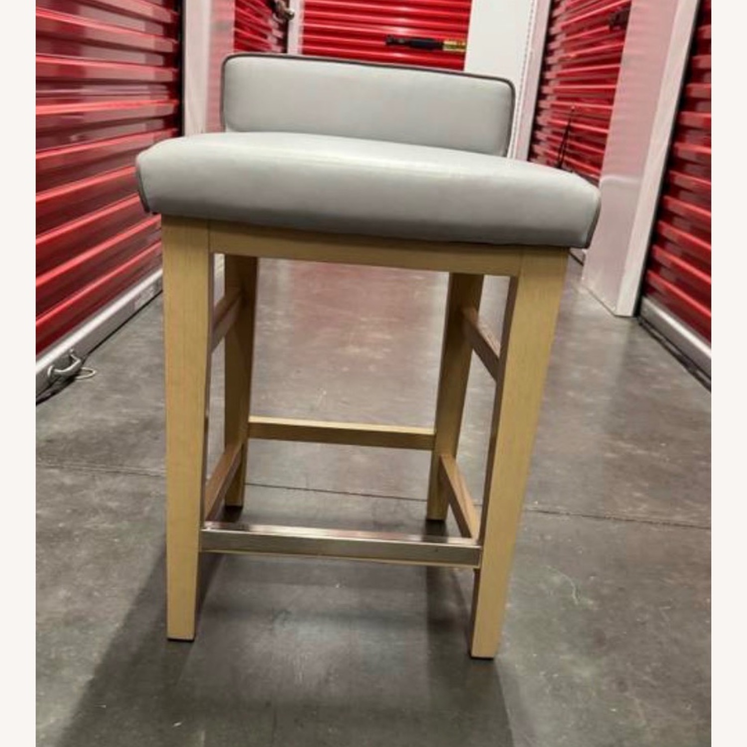 American Furniture Classic Light Gray Leather Office Chairs - image-8