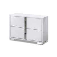 J&M Furniture Modern White Nightstands 2