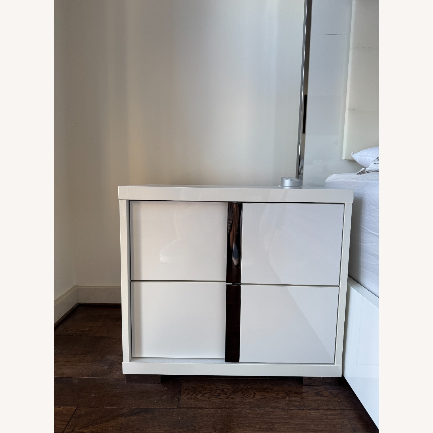 J&M Furniture Modern White Nightstands 2 - image-1