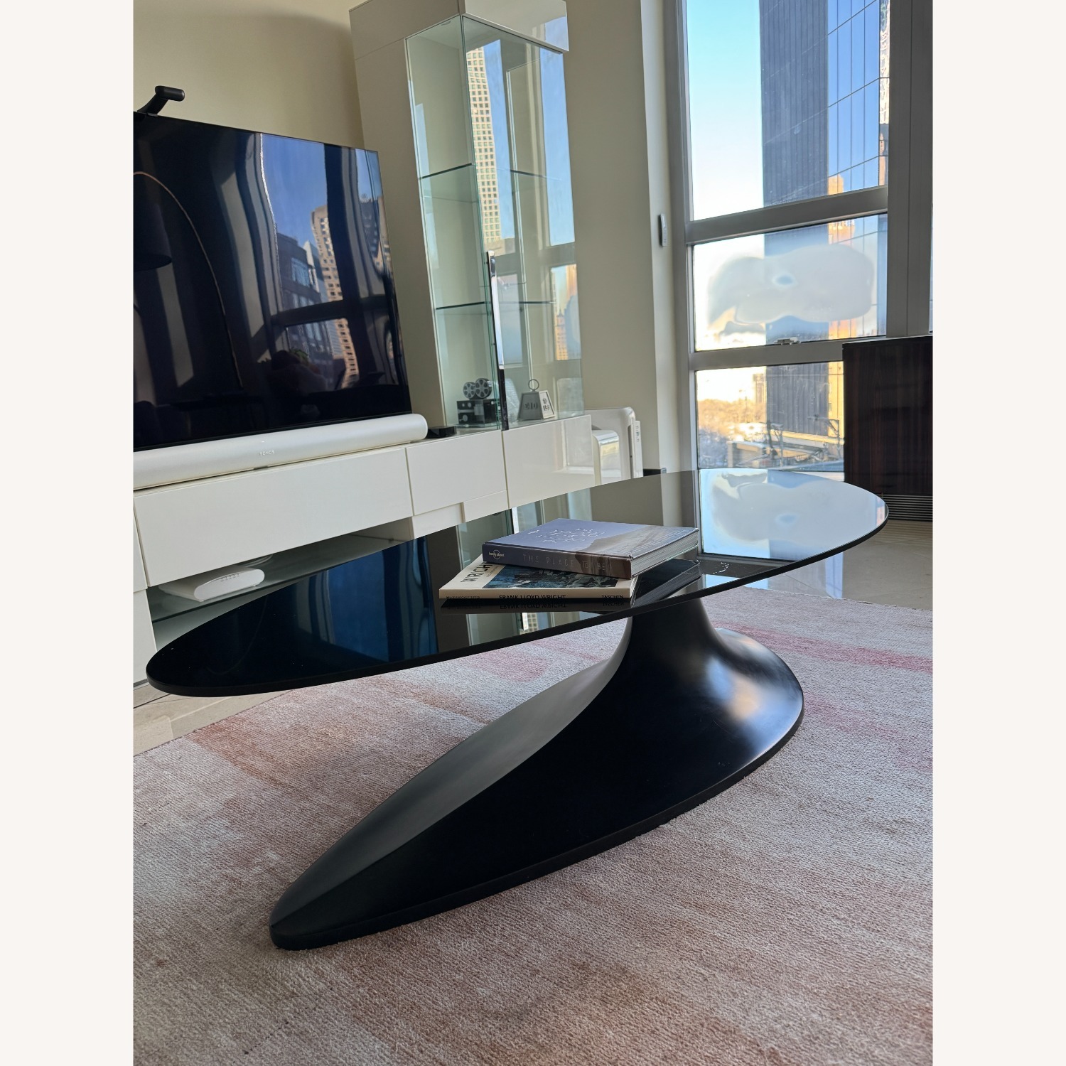 Roche Bobois Speed Up Black Glass Coffee Table - image-5