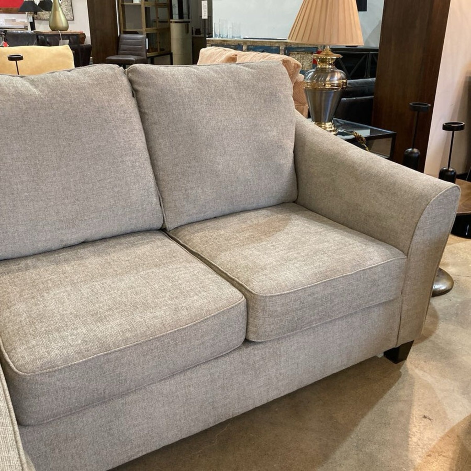 Curved Arm Fabric 3-Seat Sectional - image-3