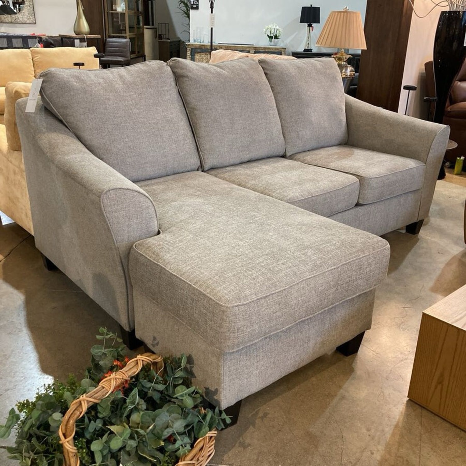 Curved Arm Fabric 3-Seat Sectional - image-1
