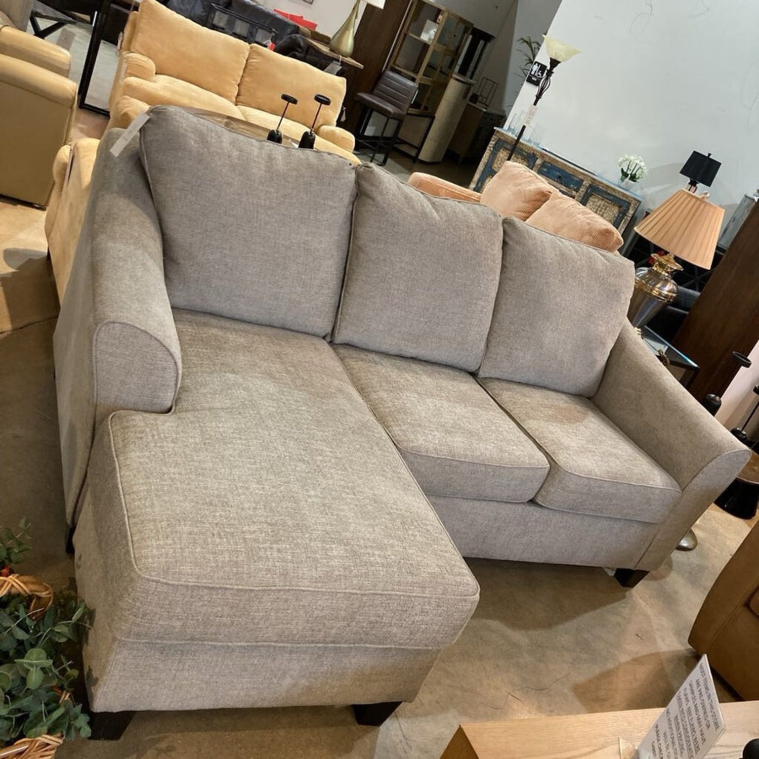 Curved Arm Fabric 3-Seat Sectional - image-2