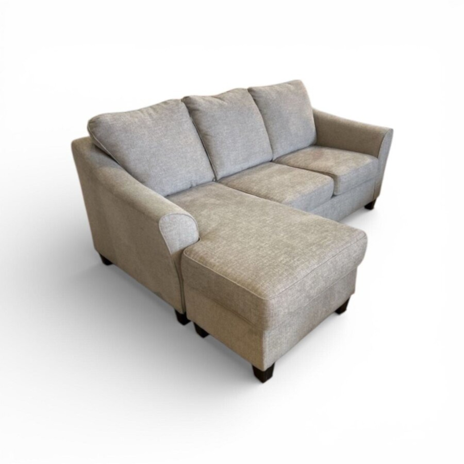 Curved Arm Fabric 3-Seat Sectional - image-0