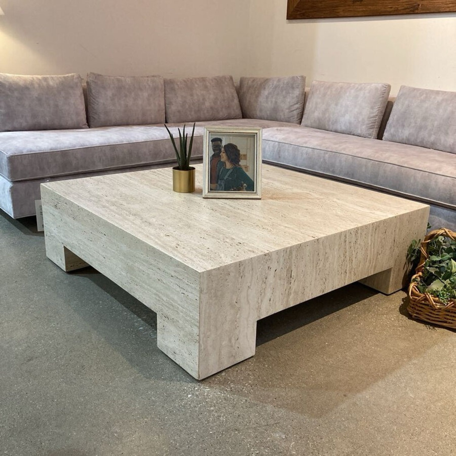 Travertine Square Coffee Table - image-7
