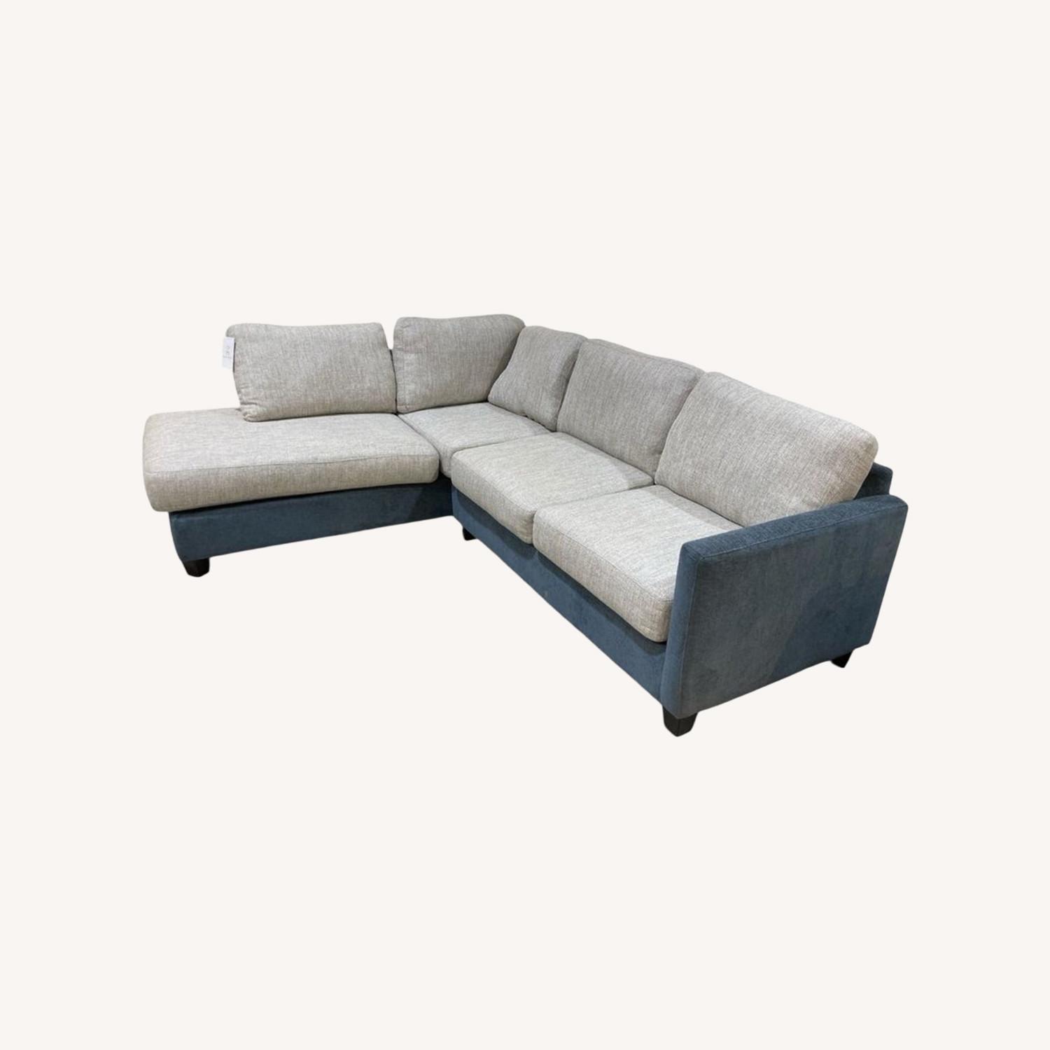 Fusion Furniture Two-Tone Left Facing Sectional - image-0