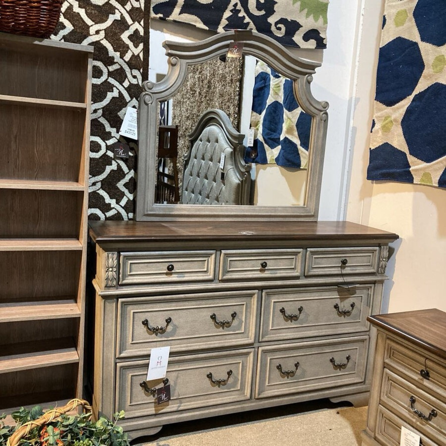 Ashley Lodenbay Two-Tone 7-Drawer Dresser with Mirror - image-2