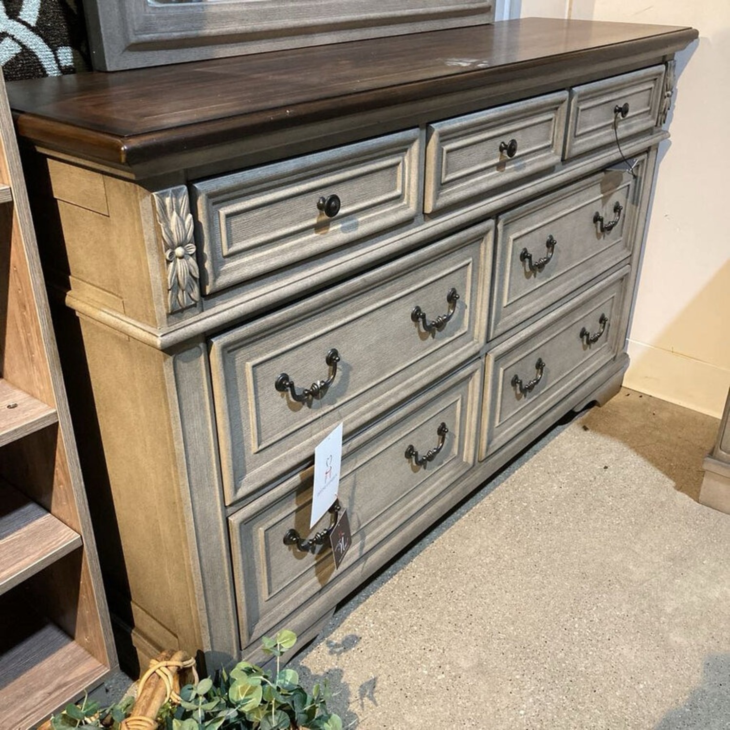 Ashley Lodenbay Two-Tone 7-Drawer Dresser with Mirror - image-4