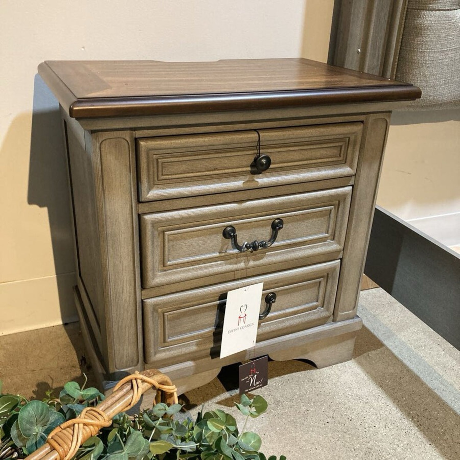 Ashley Lodenbay Two Tone 3-Drawer Nightstand - image-1