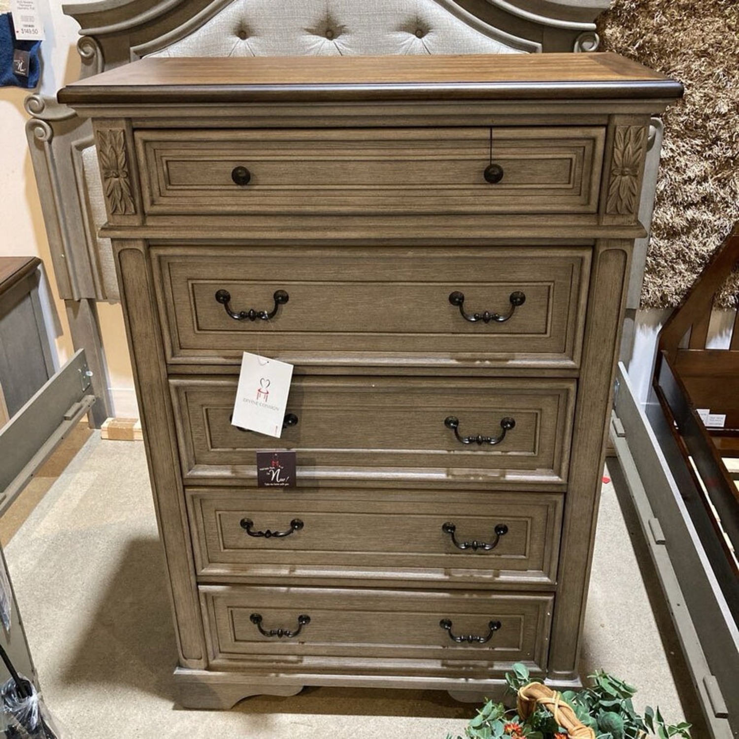 Ashley Lodenbay Two Tone 5-Drawer Dresser - image-2