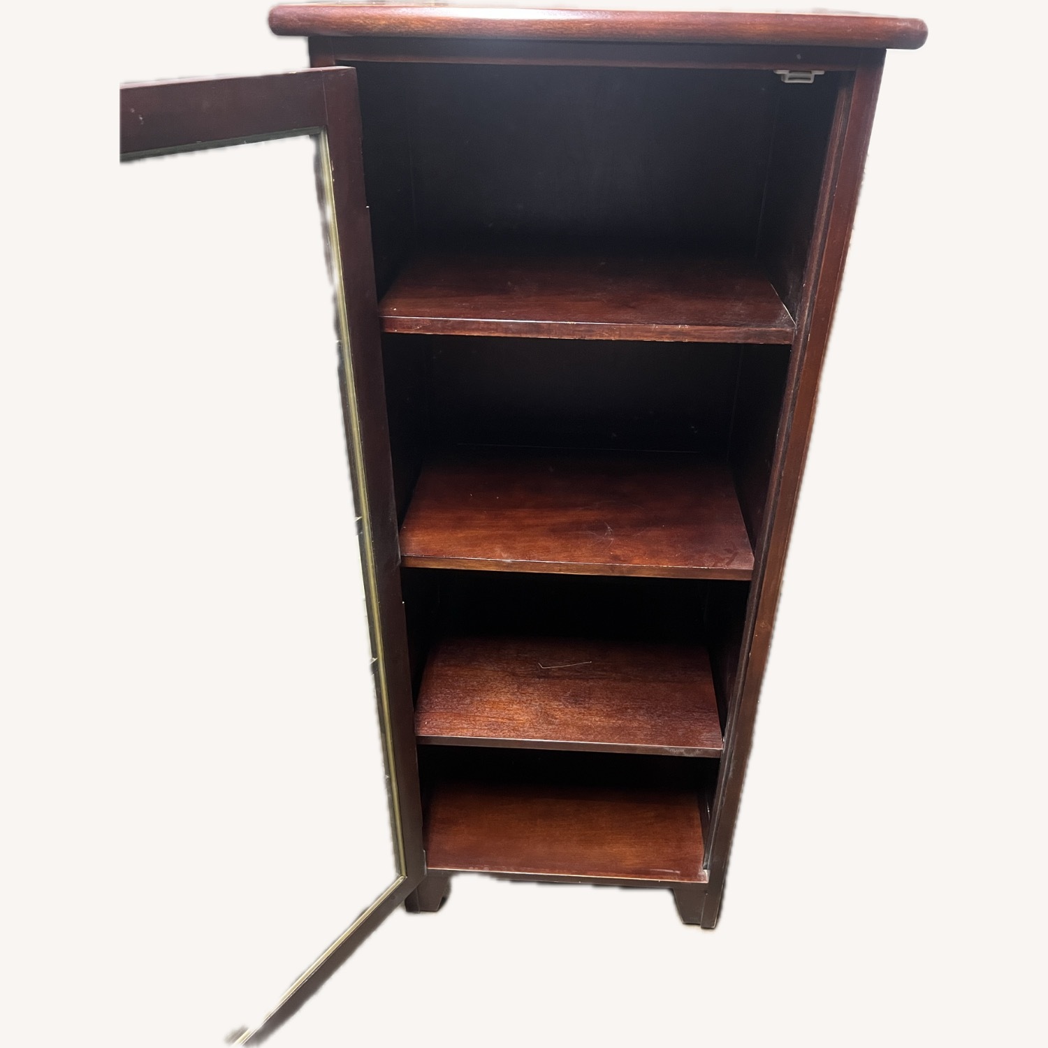 Crate & Barrel Dark Brown Wood Storage Cabinet - image-3