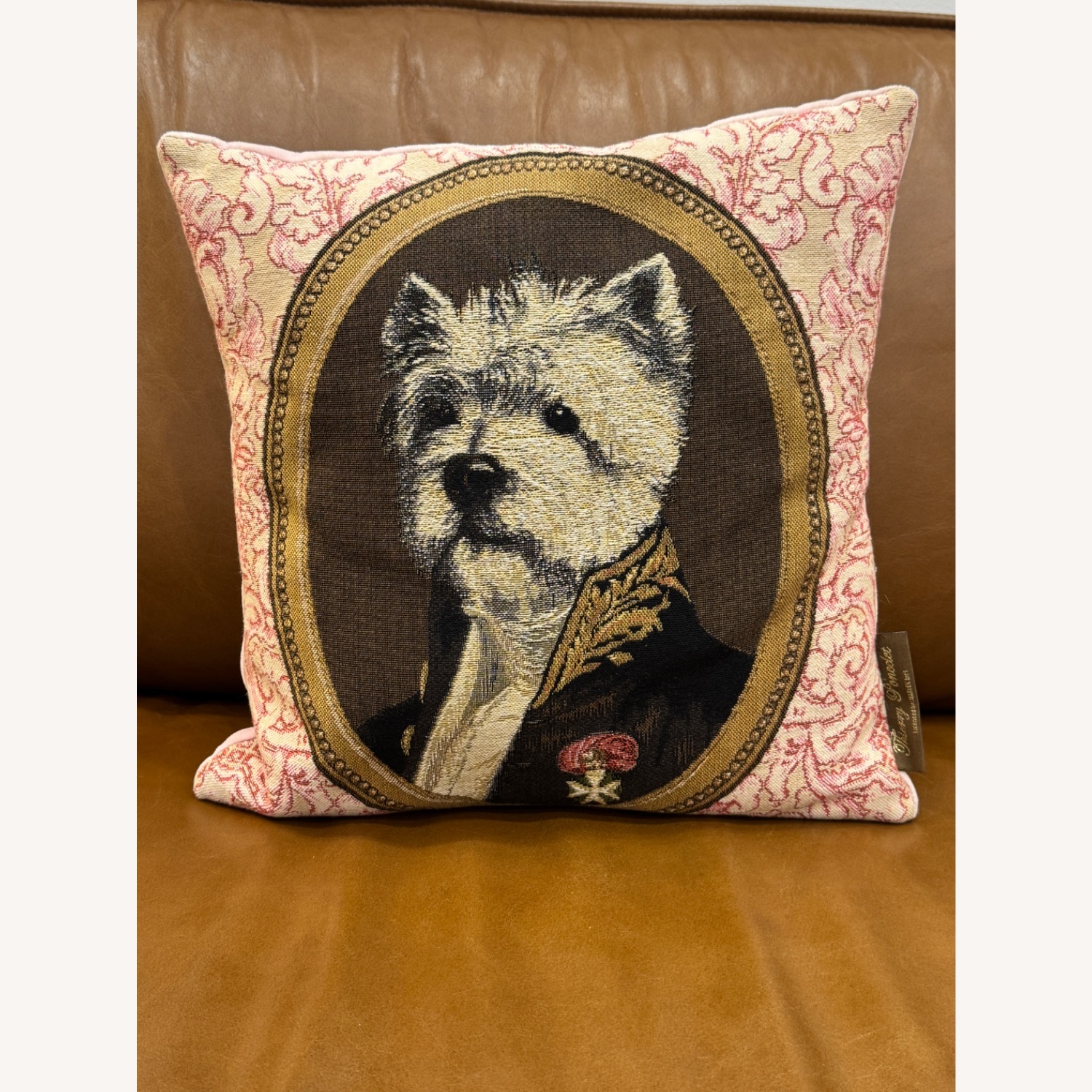 Rare Vintage Thierry Poncelet Dog Portrait Pillows - image-1
