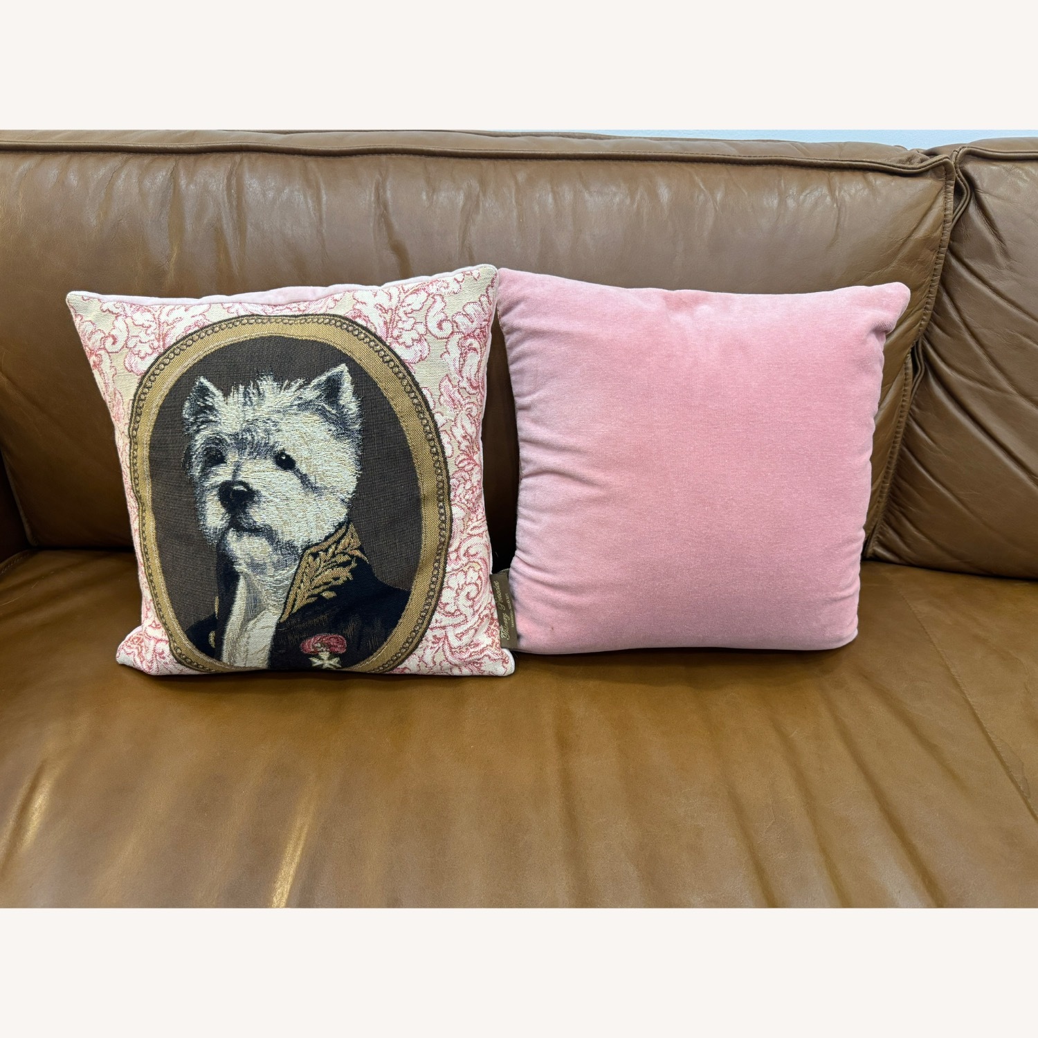 Rare Vintage Thierry Poncelet Dog Portrait Pillows - image-8