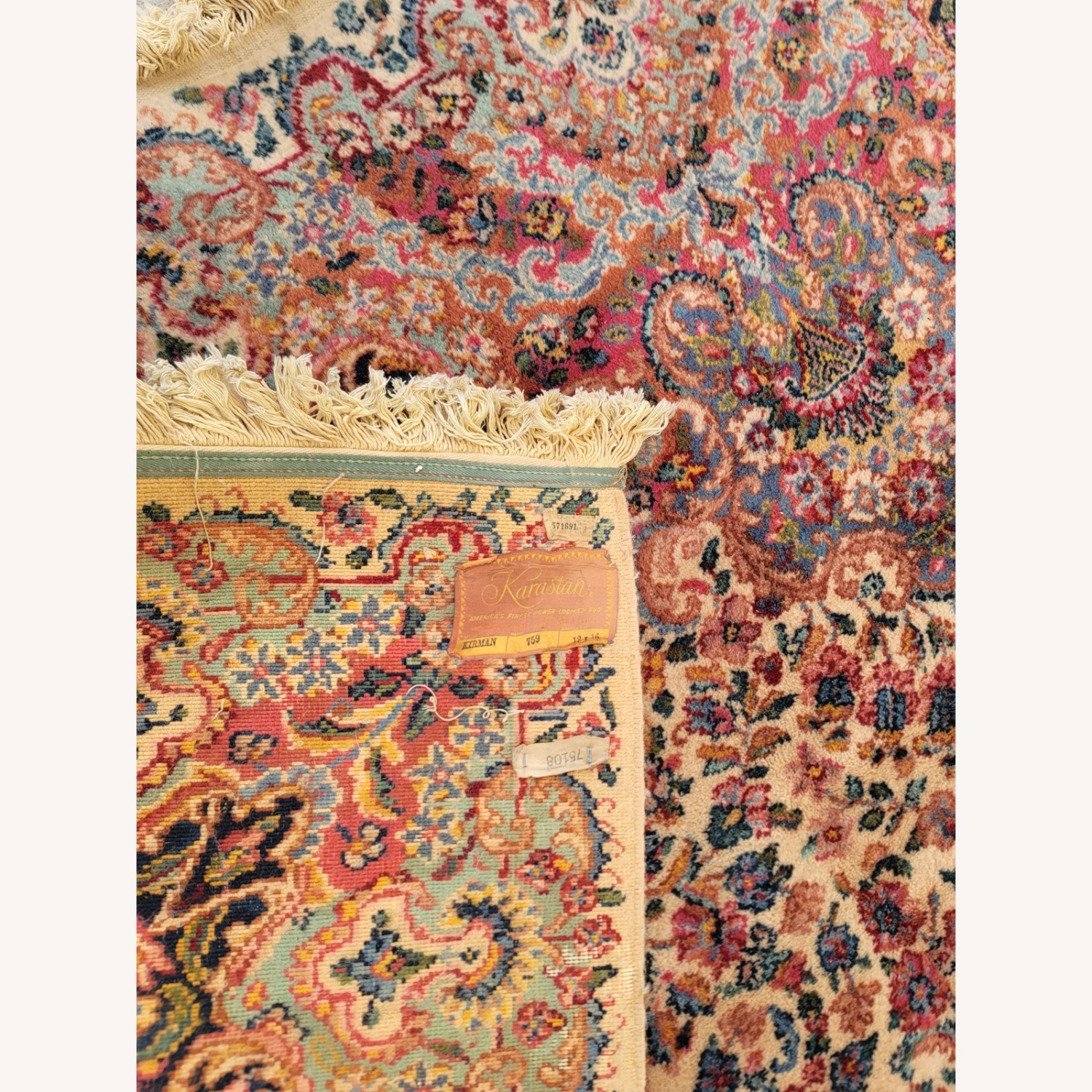 Antique Karastan 12x16' Kirman Wool Rug - image-4