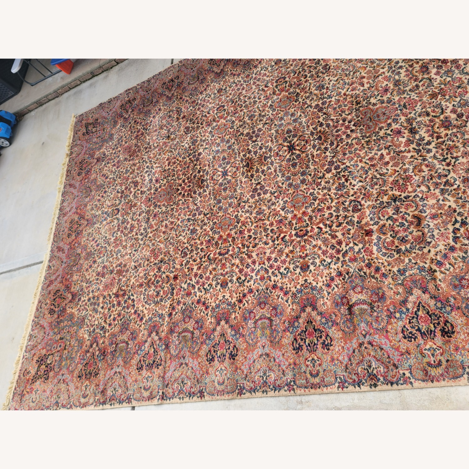 Antique Karastan 12x16' Kirman Wool Rug - image-2