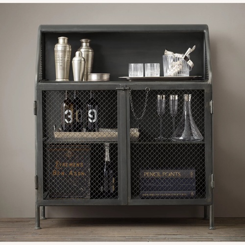 Used Restoration Hardware Vintage French Factory Bar Cart for sale on AptDeco