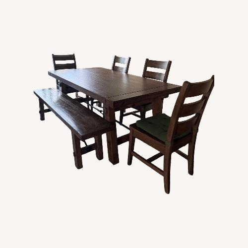 Used Natural Wood Dining Set for sale on AptDeco