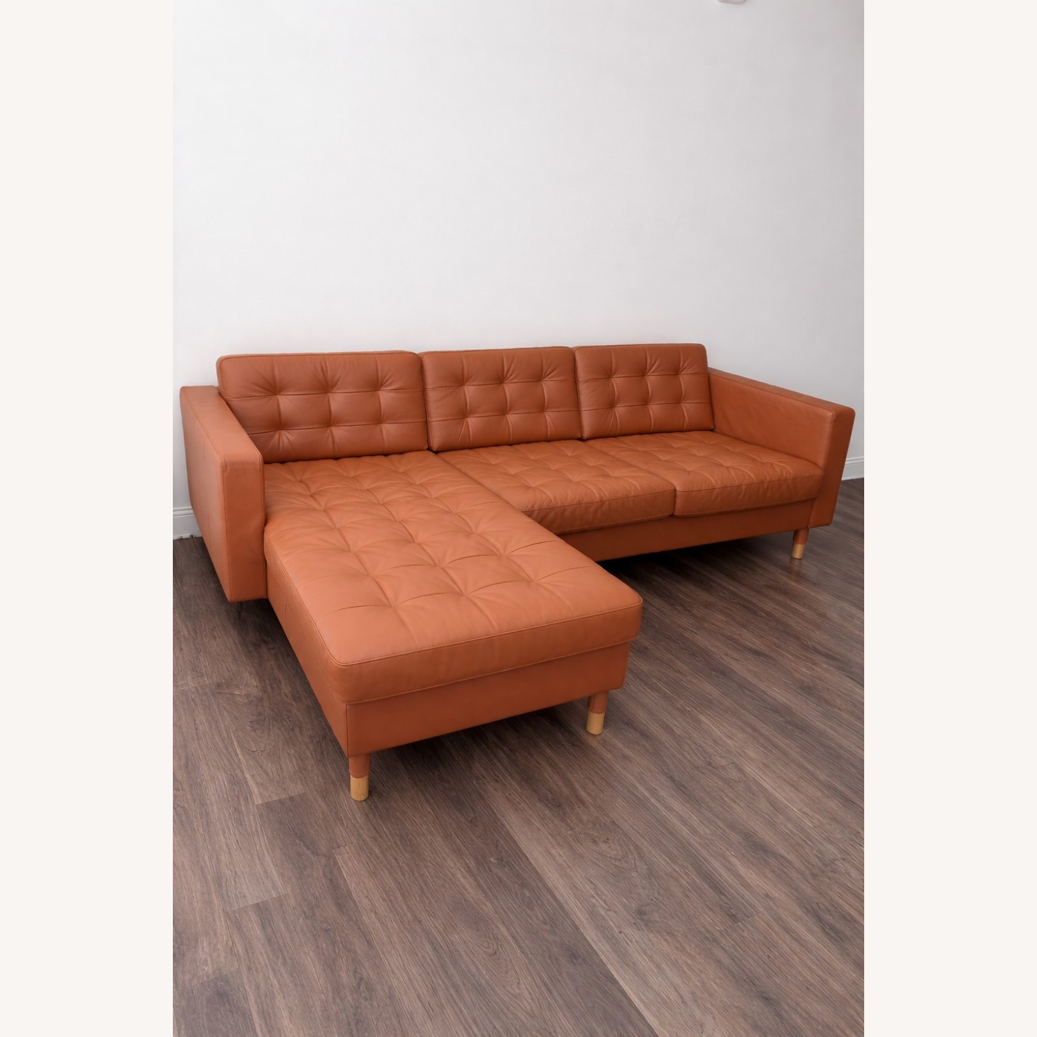 IKEA Morabo Light Brown Leather 2 Piece Sectional - image-2