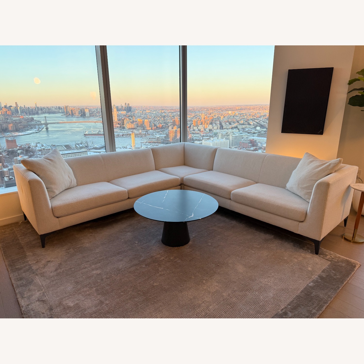 Room & Board Sterling L-shaped Sectional in Ivory - image-1