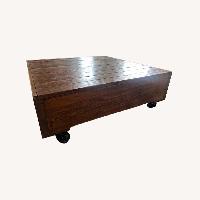 Etsy Dark Brown Wood Coffee Table