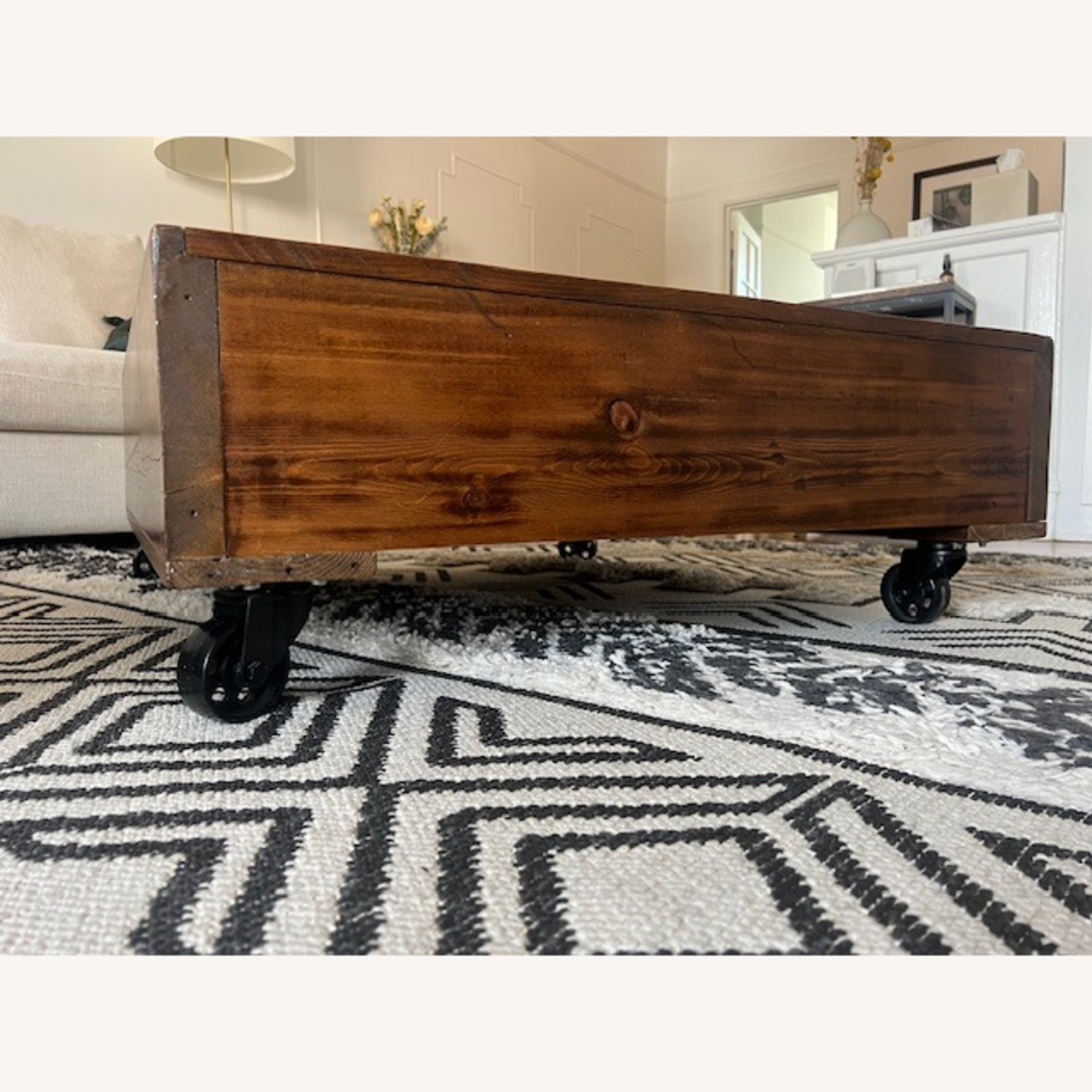 Etsy Dark Brown Wood Coffee Table - image-1