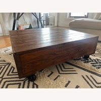 Etsy Dark Brown Wood Coffee Table