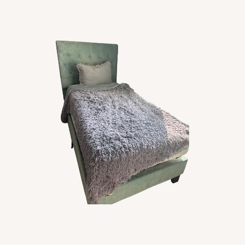 Used Green Velvet Twin Bed for sale on AptDeco