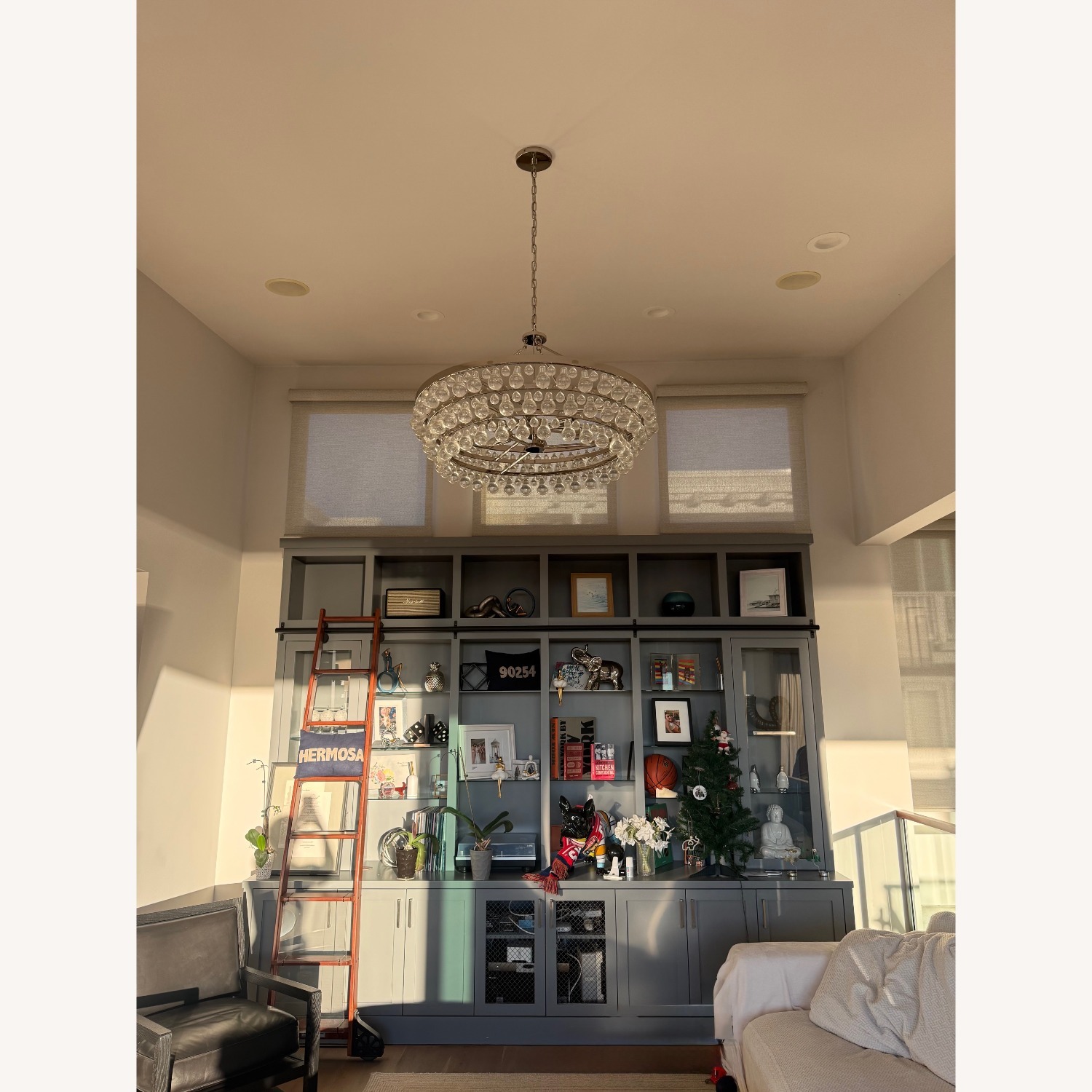 Pottery Barn Clarissa Glass Drop Ring Chandelier  - image-1