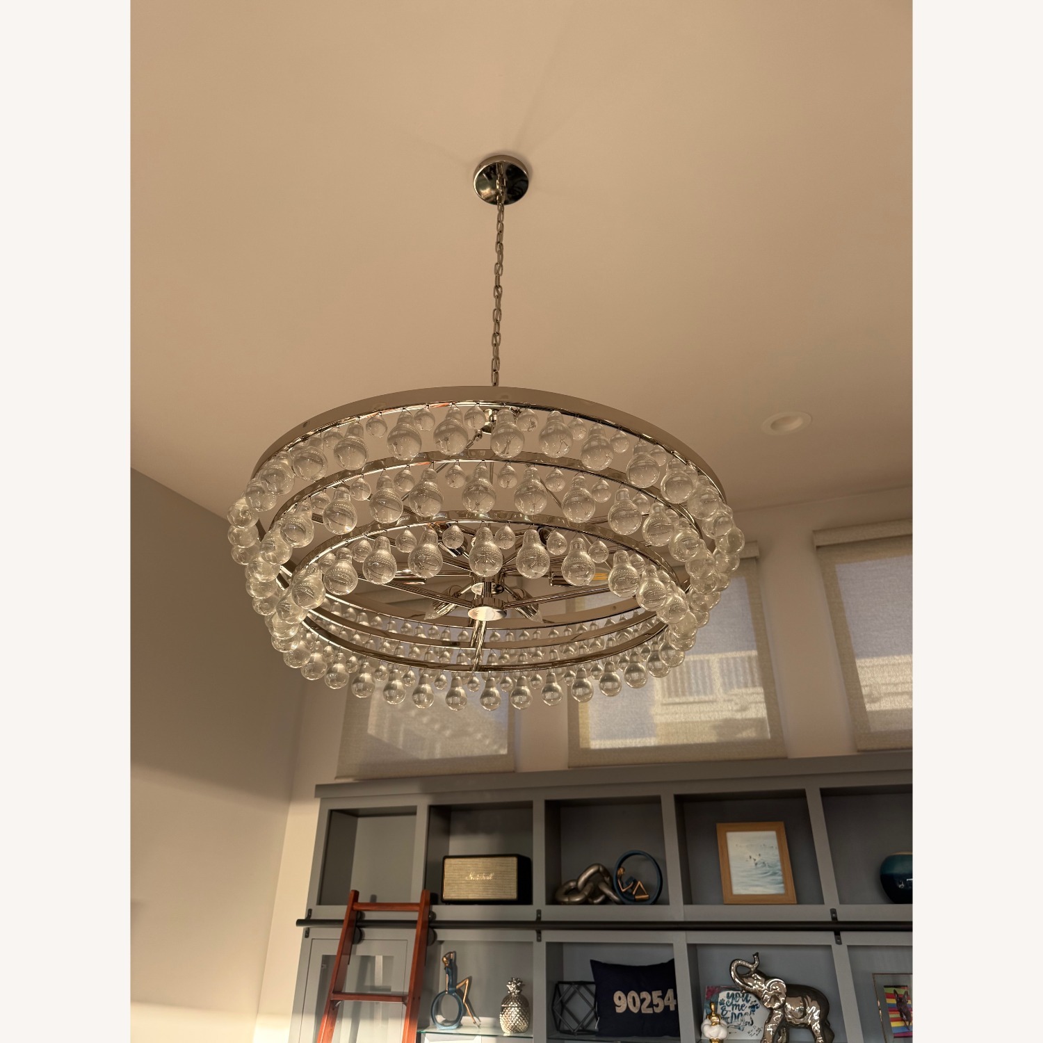 Pottery Barn Clarissa Glass Drop Ring Chandelier  - image-5