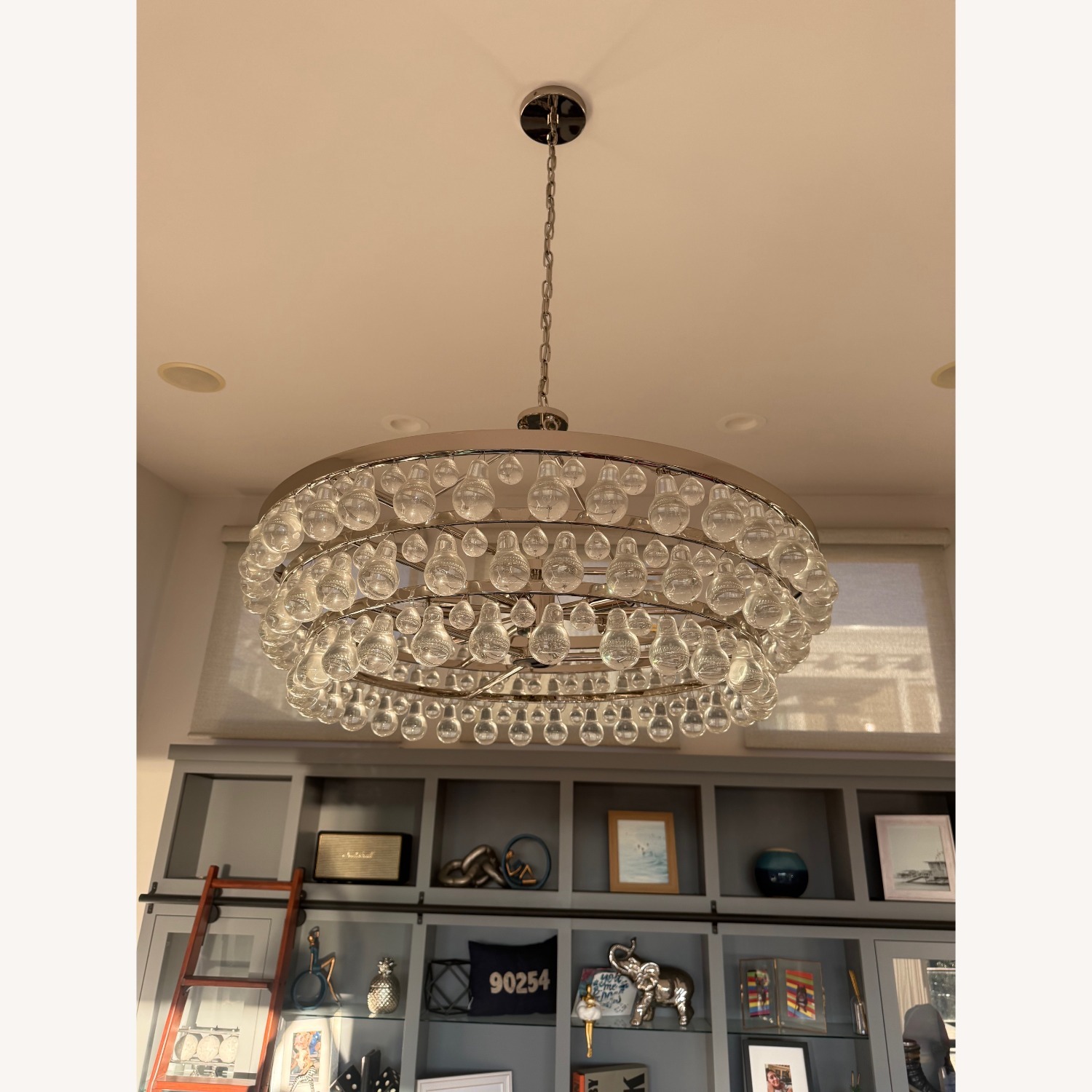 Pottery Barn Clarissa Glass Drop Ring Chandelier  - image-7