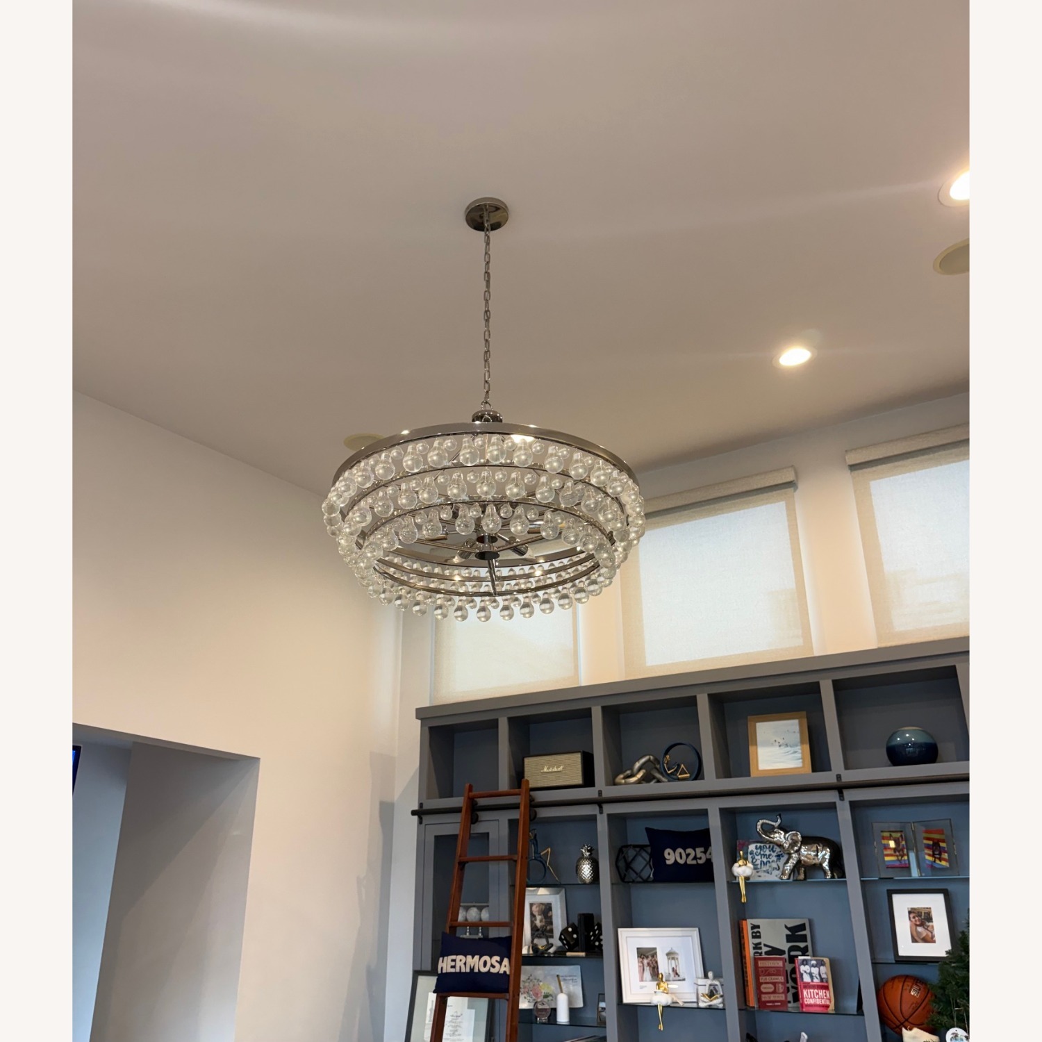 Pottery Barn Clarissa Glass Drop Ring Chandelier  - image-3