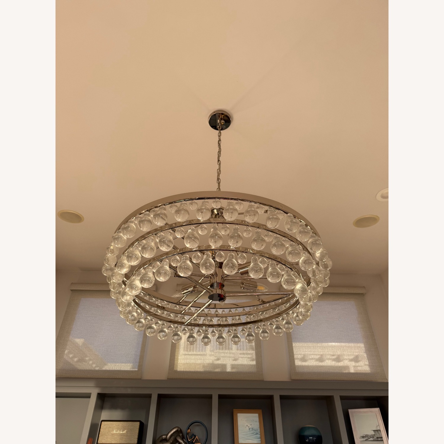 Pottery Barn Clarissa Glass Drop Ring Chandelier  - image-6