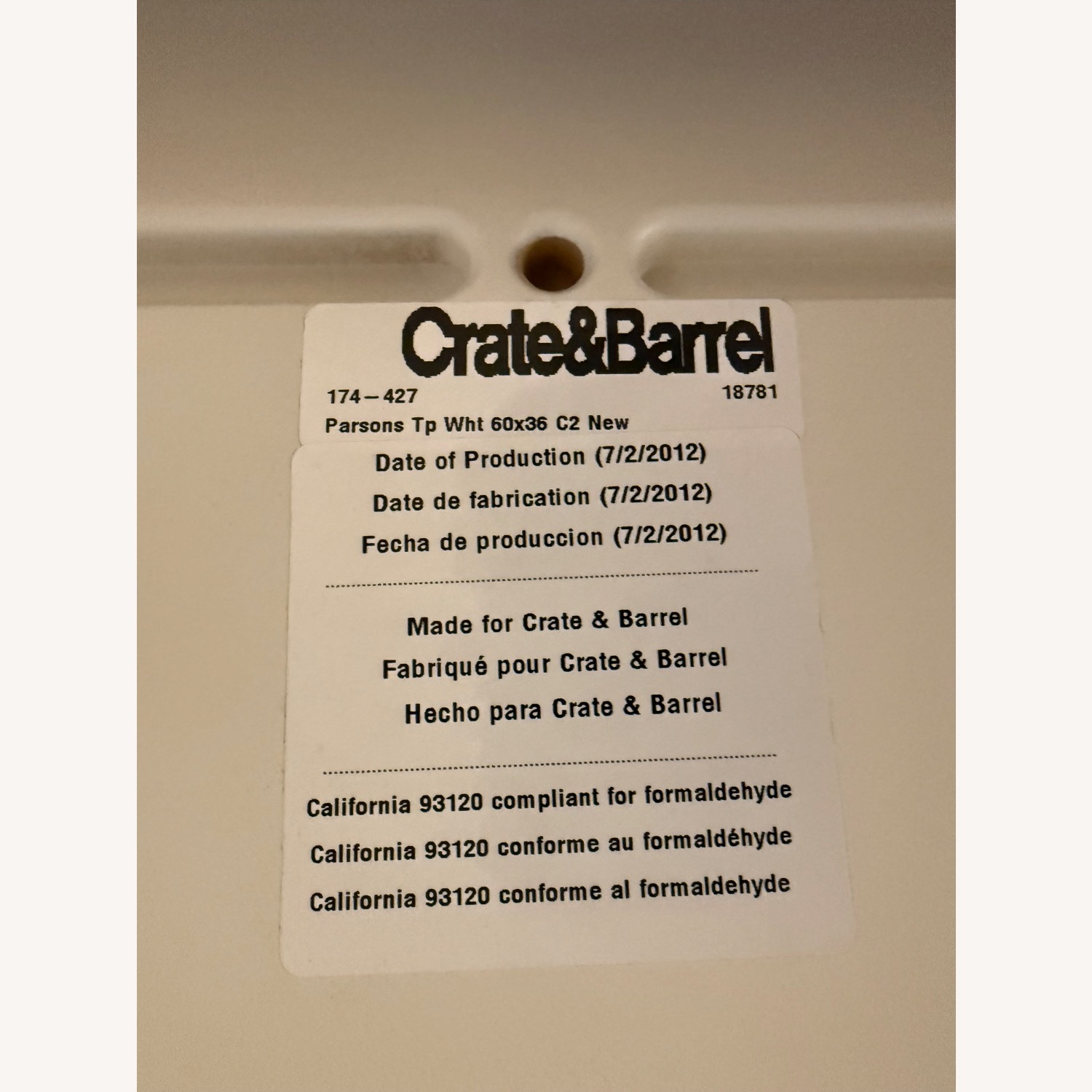 Crate & Barrel Parsons White Wood Dining Table - image-7