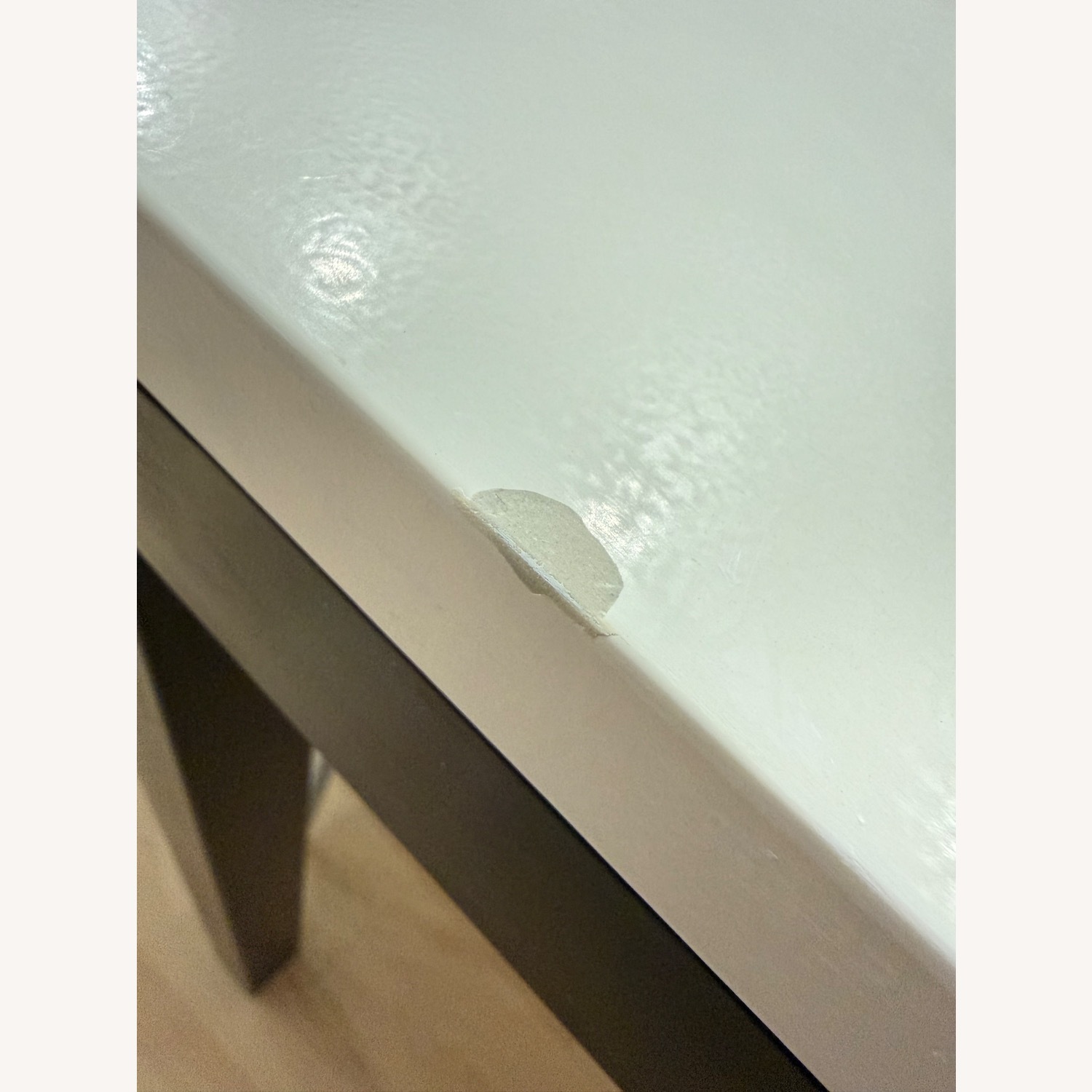 Crate & Barrel Parsons White Wood Dining Table - image-6