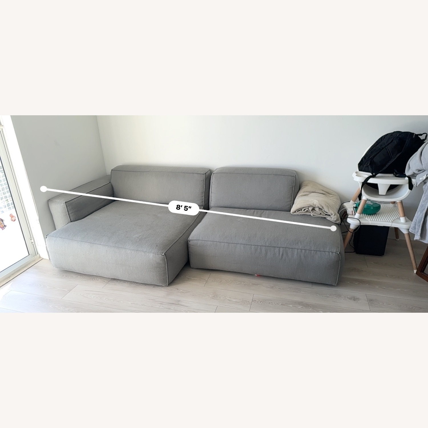 Article Solae Light Gray Fabric 2 Piece Sectional - image-3