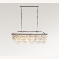 Pottery Barn Clarisa Glass Rectangular Chandelier
