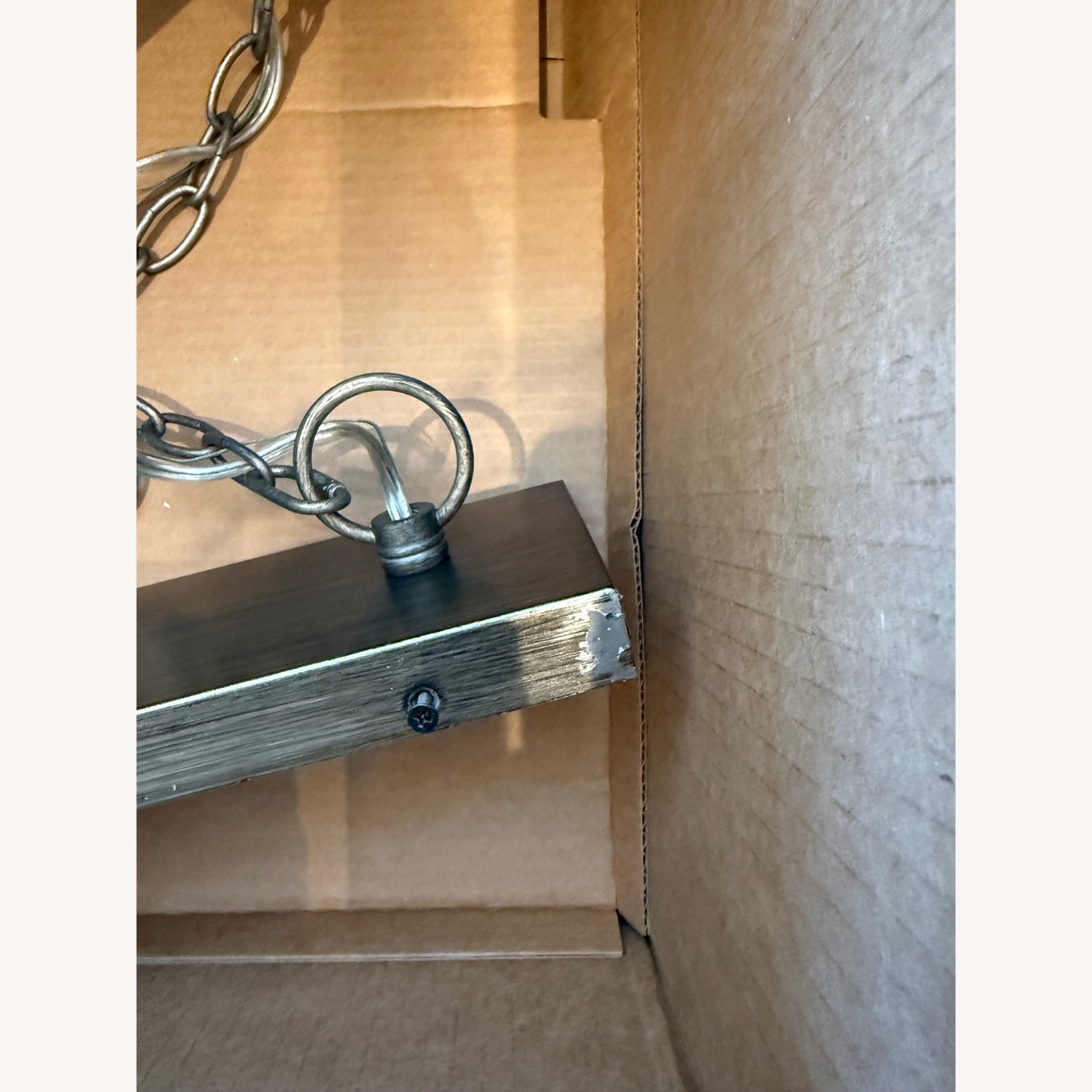 Pottery Barn Clarisa Glass Rectangular Chandelier - image-7